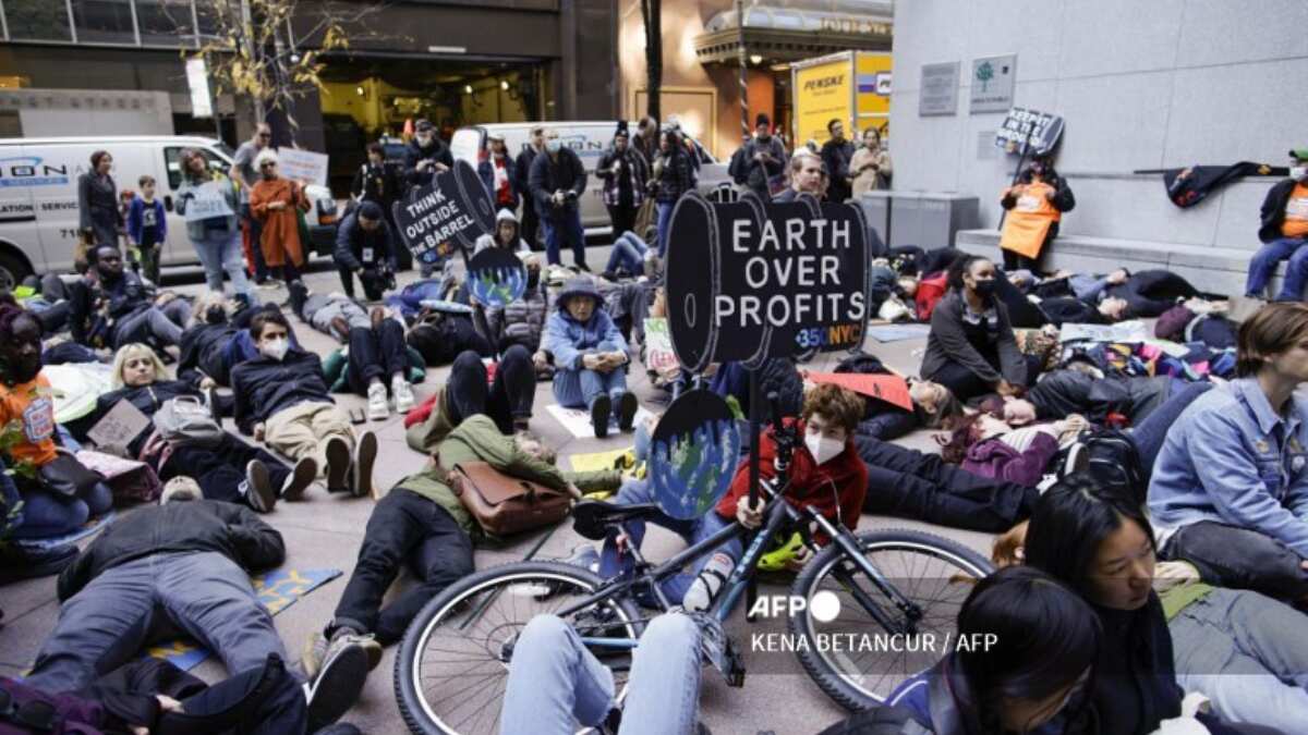Activists stage protest in New York, USA