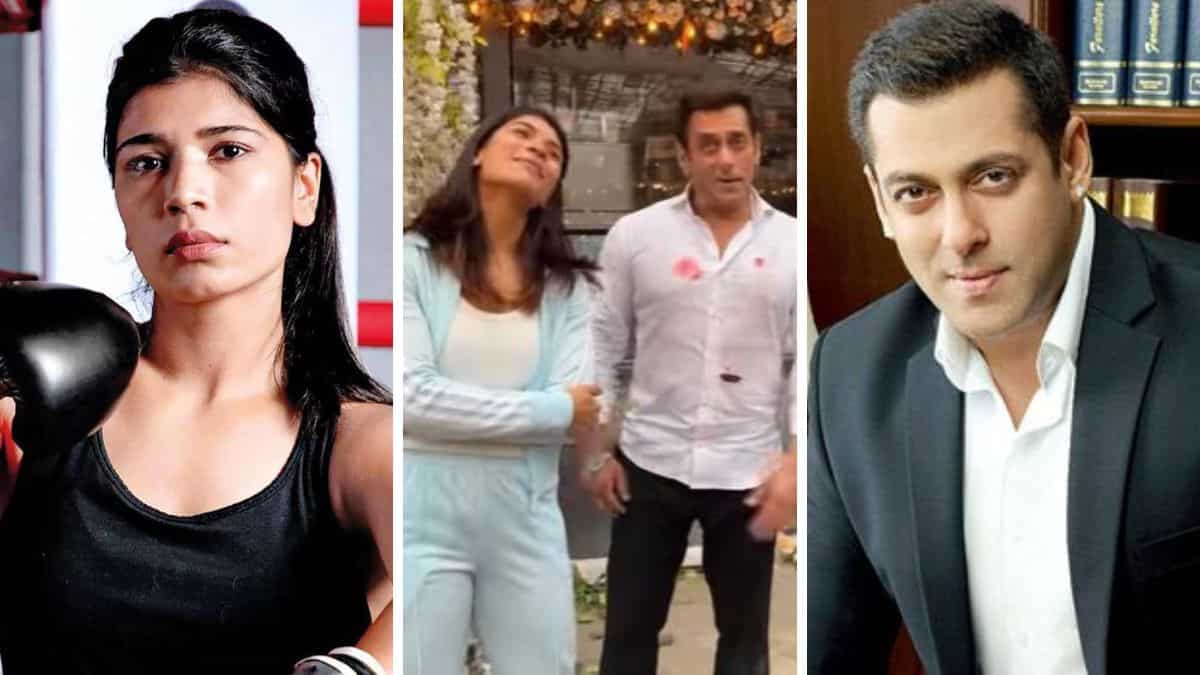 Indian boxer Nikhat Zareen fan girls over Salman Khan, watch their Instagram reel together Indian boxer Nikhat Zareen fan girls over Salman Khan, watch their Instagram reel together