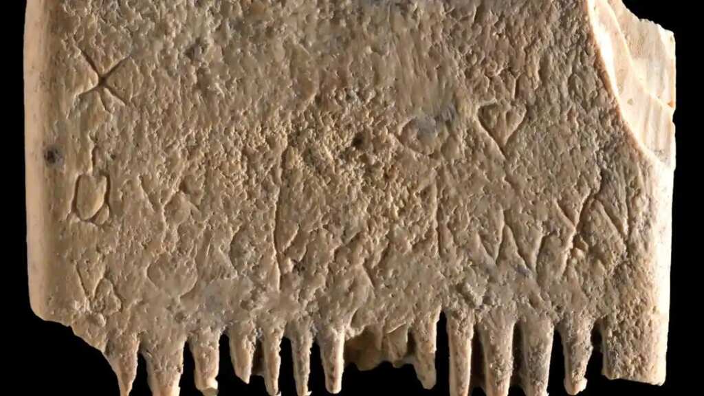 The oldest known sentence is possibly written on this ancient lice comb