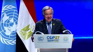 Watch: Moment UN chief Guterres realises he was giving wrong speech at COP27