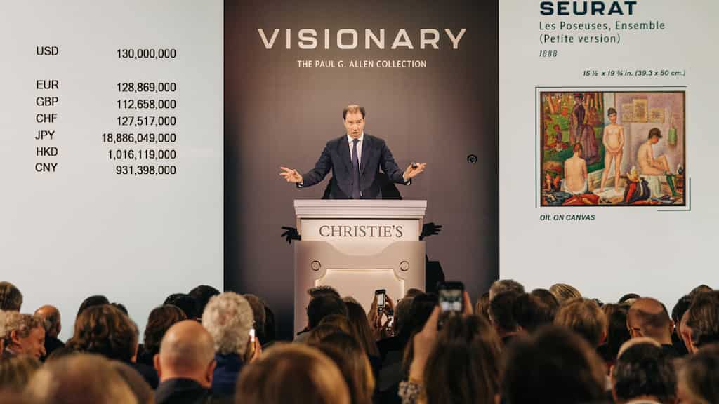 Auction house Christie's New York breaks record