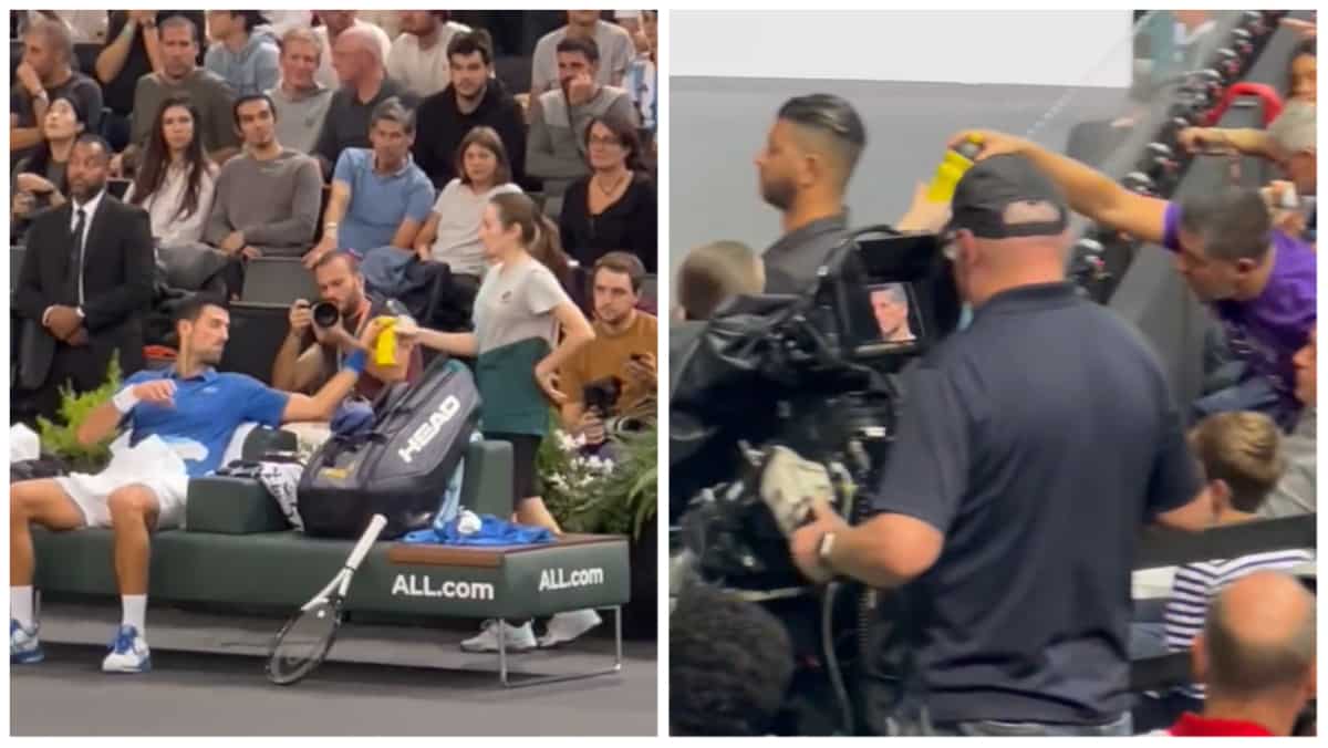 Novak Djokovic's wife reacts strongly over Serbian's mystery drink in Paris Masters 2022 Novak Djokovic's wife reacts strongly over Serbian's mystery drink in Paris Masters 2022