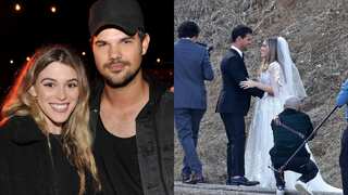'The Twilight Saga' star Taylor Lautner ties the knot with longtime girlfriend Taylor Dome in California