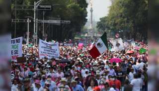 Thousands protest in Mexico against electoral reform proposal