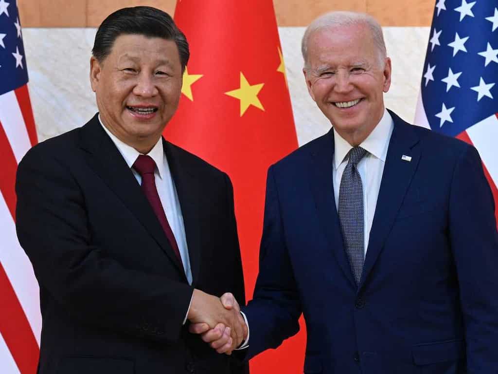 U.S. President Joe Biden holds talks with Chinese President Xi Jinping amid simmering tensions