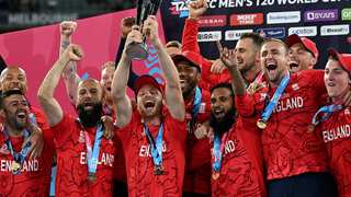 WATCH: Jos Buttler asks Moeen Ali, Adil Rashid to step aside before champagne celebrations after T20 WC win