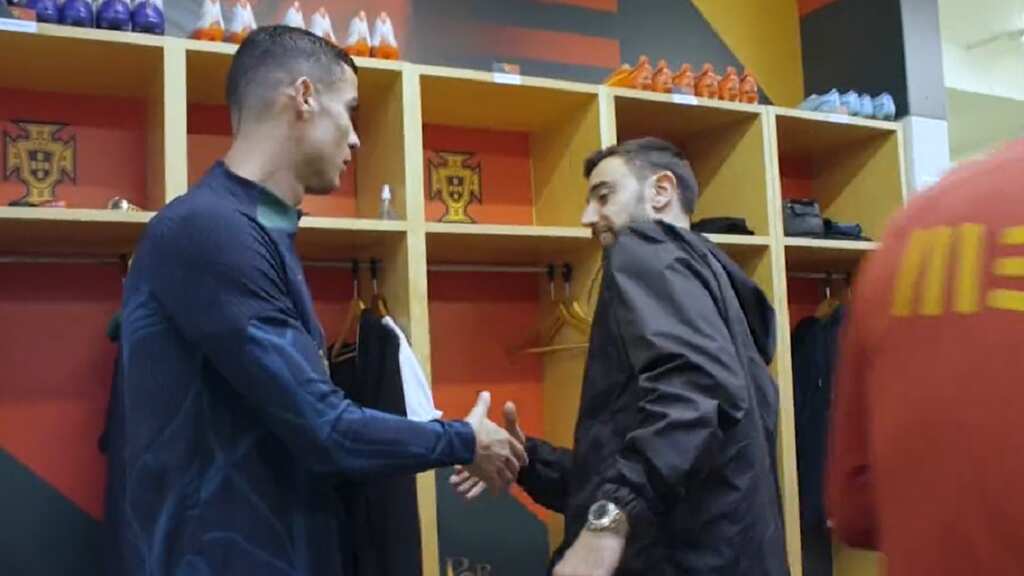 'It was a joke..': Portugal's Joao Mario on Cristiano Ronaldo's 'awkward' handshake with Bruno Fernandes