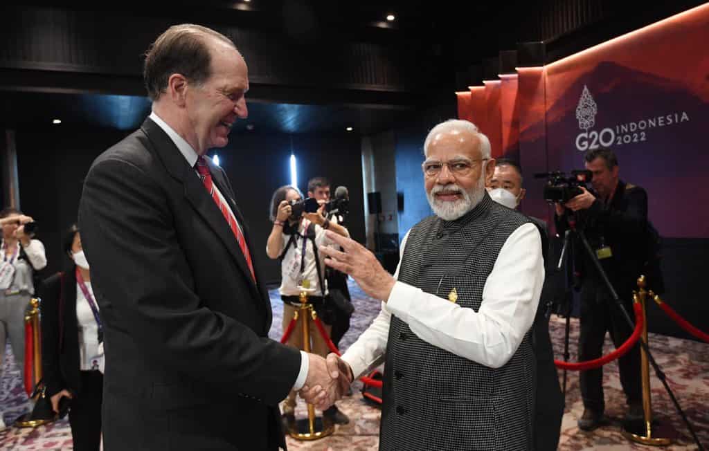 PM Modi with World Bank President David Malpass