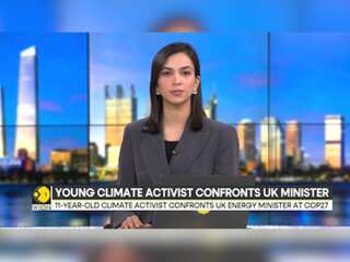 Young Indian climate activist confronts UK Energy Minister at COP27