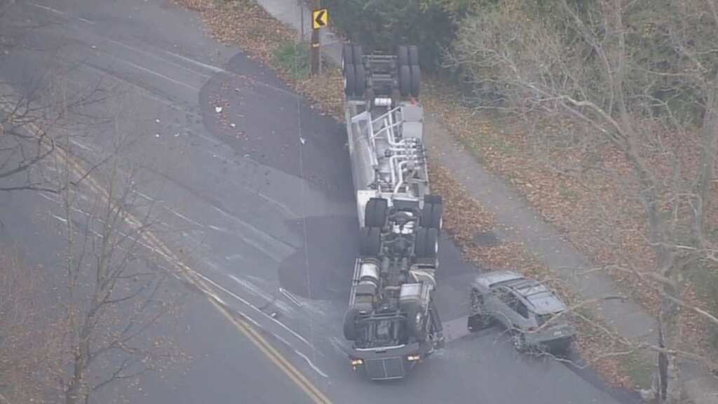 US: Thousands of gallons of fuel spilled after tanker crashed, hundreds of homes evacuated