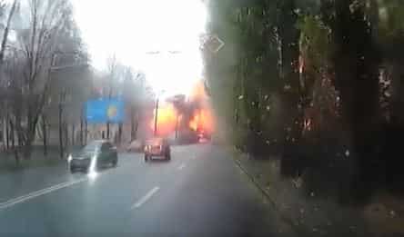 Horrifying moment caught on camera as Russian missile attack hits Dnipro
