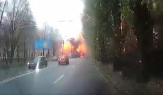 Horrifying moment caught on camera as Russian missile attack hits Dnipro