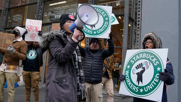 World Business Watch: Starbucks workers at more than 100 stores go on strike in US