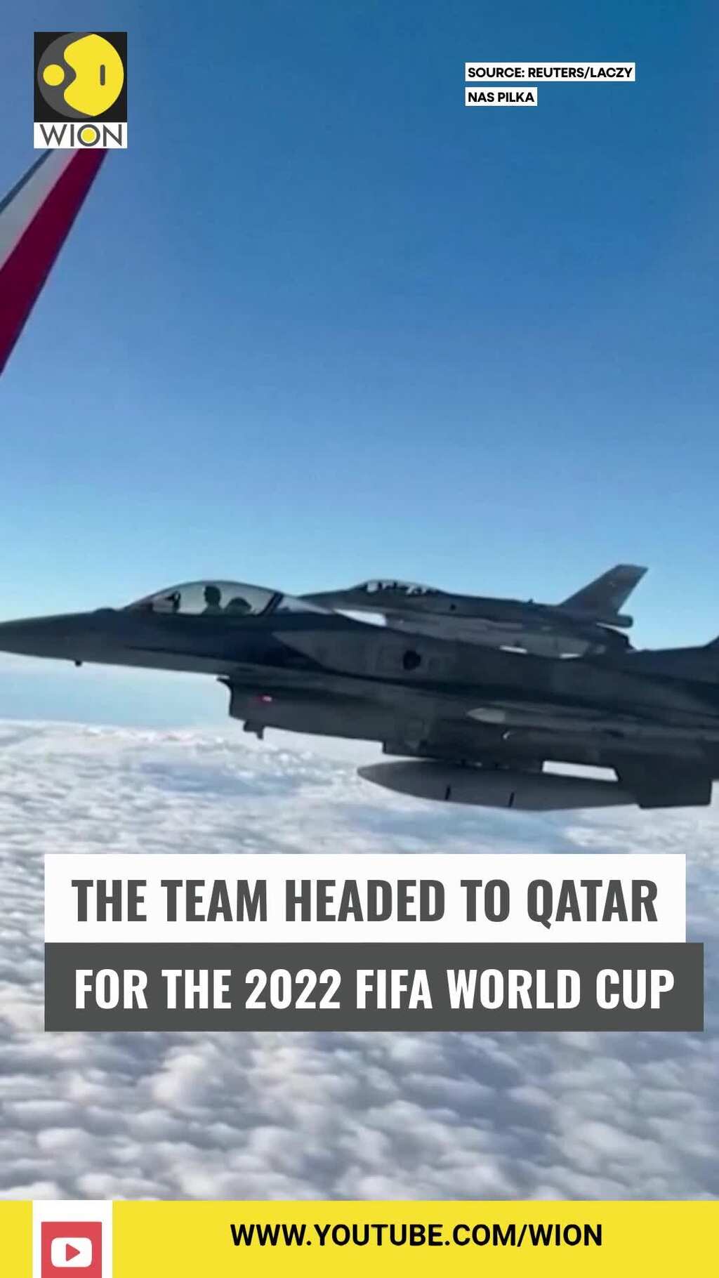 Watch: Polish football team escorted by F-16 jets for FIFA World Cup in Qatar