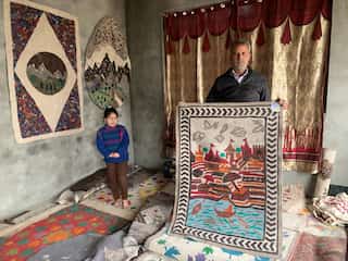 Kashmir: Artisan blends traditional Kashmiri art with nuno felting technique to create world class products