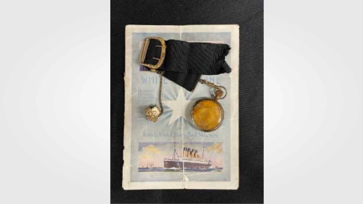 Frozen in time: Golden pocket watch that sank with Titanic sold at auction, 110 years on Frozen in time: Golden pocket watch that sank with Titanic sold at auction, 110 years on