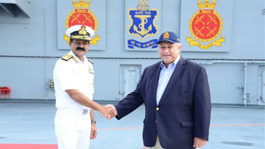 US Secretary of Navy visits India's Southern Naval Command & INS Vikrant