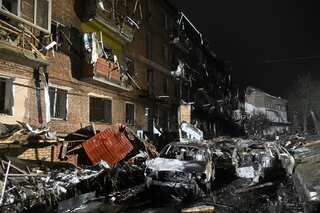 Russia blames 'foreign and Ukrainian air defence' systems for damages in Kyiv