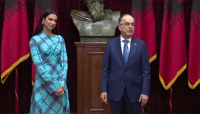 Singer Dua Lipa receives Albanian citizenship