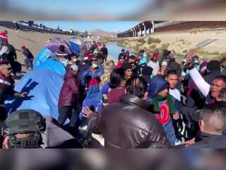 Scuffle between police and migrants near US-Mexico border, camps inhabited over by 600 Venezuelans