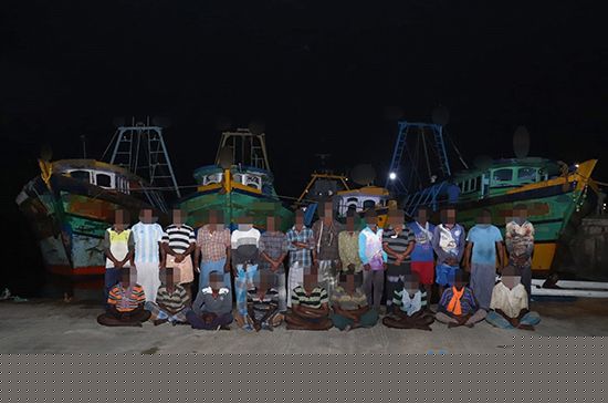Sri Lankan authorities seize five Indian trawlers with 24 fishermen on board; 35 seizures this year