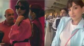 Nora Fatehi arrives in Qatar for her World Cup fan fest performance. Check out the viral video