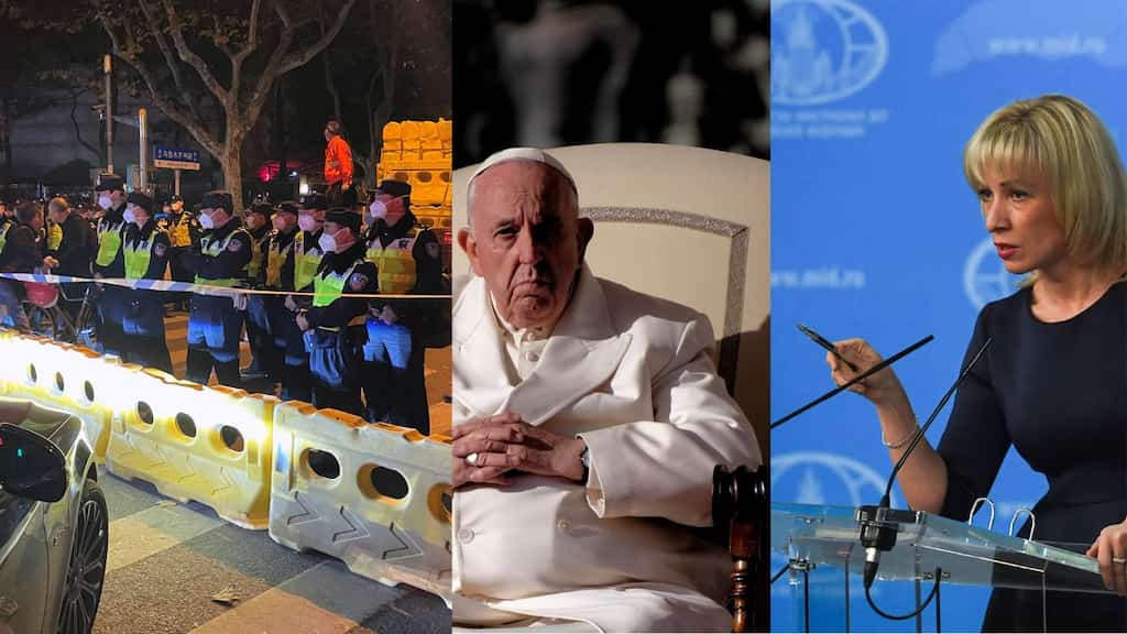 Top 10 world news: Police takes over streets across China, Russia calls out Pope's comments and more