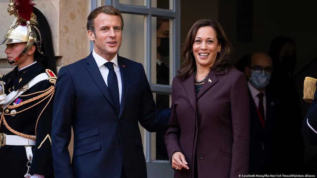 French President Emmanuel Macron visits NASA with Kamala Harris as US tour starts
