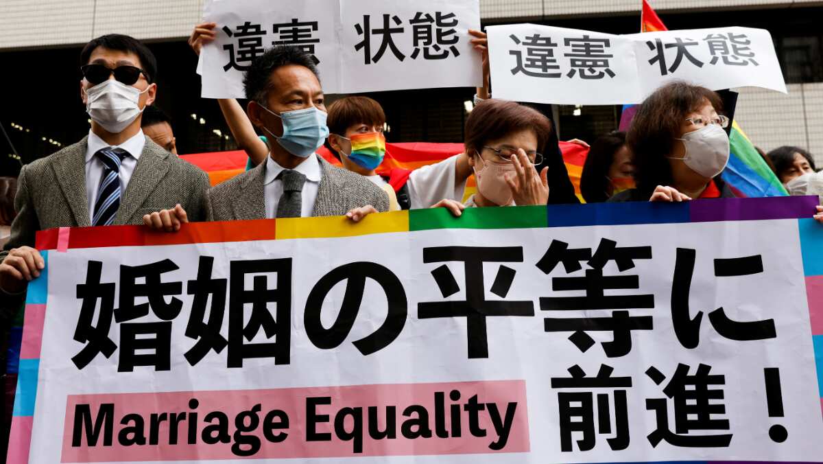 Japan court upholds ban on same-sex marriage but voices rights concern Japan court upholds ban on same-sex marriage but voices rights concern