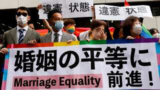 Japan court upholds ban on same-sex marriage but voices rights concern