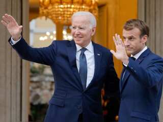 Macron, Biden pledge to hold Russia accountable for 'war crimes'