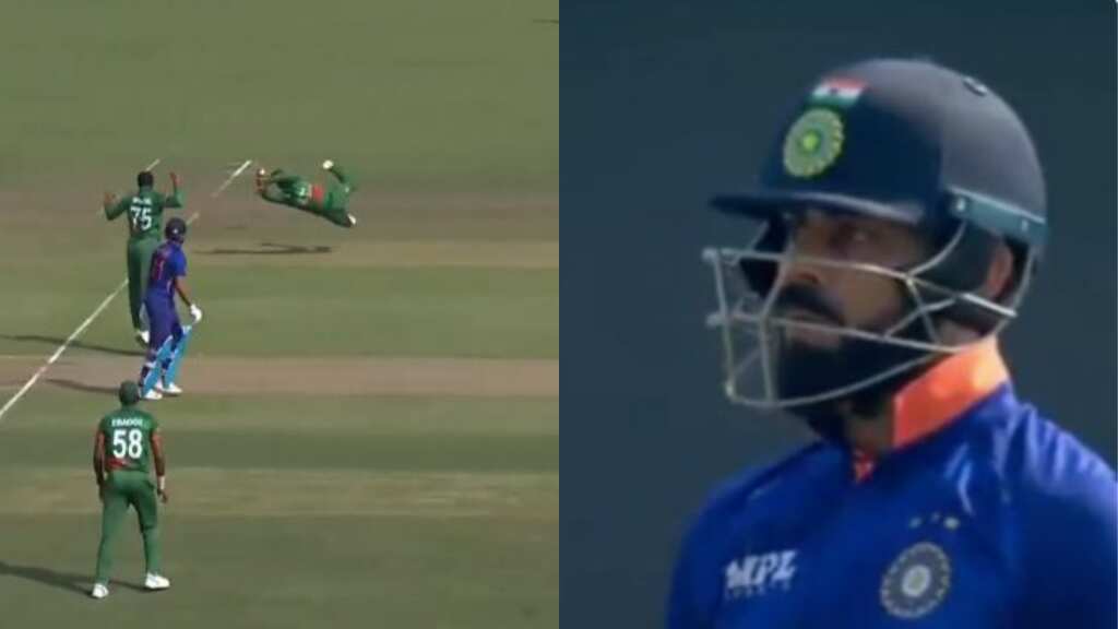 WATCH | Stunned Virat Kohli walks off after Bangladesh skipper Litton Das takes a brilliant catch