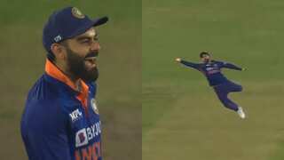 WATCH | 'Flying' Virat Kohli gets his revenge as he grabs a one-hand stunner
