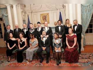 U.S. Prez Joe Biden praises the five honorees at the 45th Kennedy Center Honors