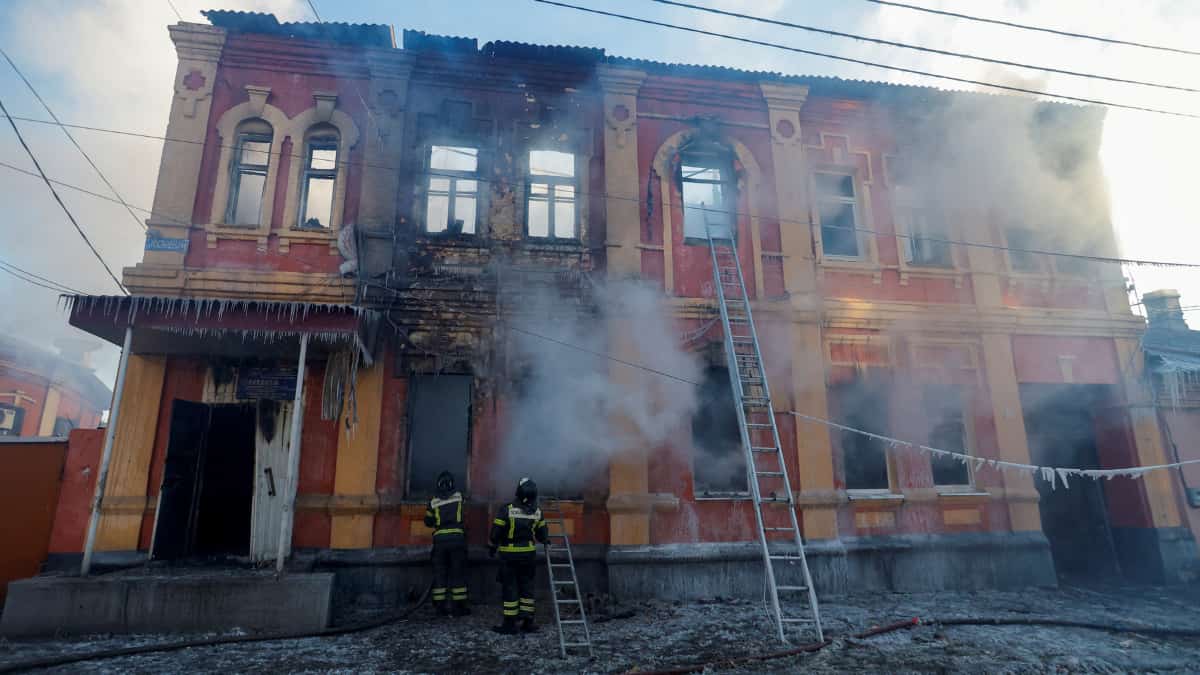 Drones hit Russian air bases after Monday's missile strikes in Ukraine Drones hit Russian air bases after Monday's missile strikes in Ukraine