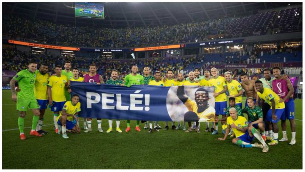 WATCH: Brazil pay rich tribute to legend Pele after defeating South Korea to book FIFA WC quarter-final ticket