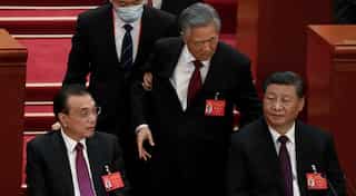 China's former leader Hu Jintao makes first public appearance after dramatic Congress exit