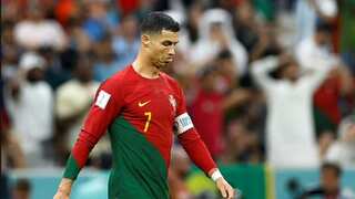 WATCH | Cristiano Ronaldo walks off the pitch while teammates celebrate World Cup victory