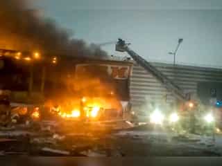 One dead after flames engulf suburban shopping centre in Moscow