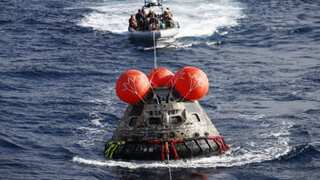 NASA's Orion capsule returns to Earth following a record voyage around the Moon