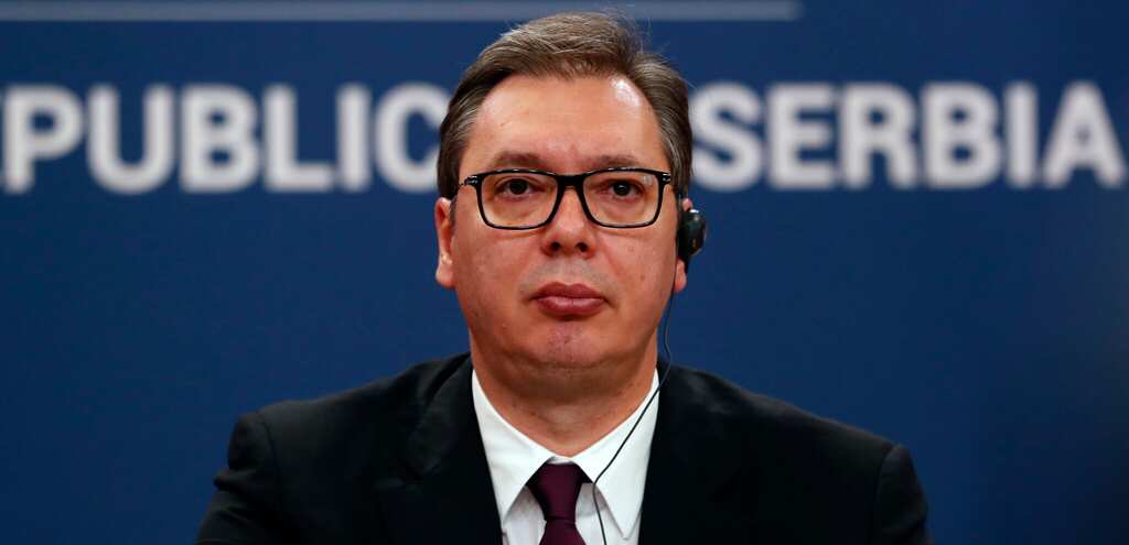 Serbian President calls for peace in Kosovo amid protest