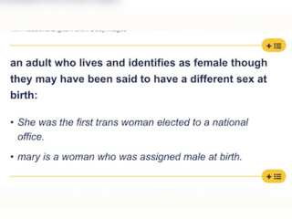 Cambridge dictionary updates the definition of 'Woman' and 'Man'