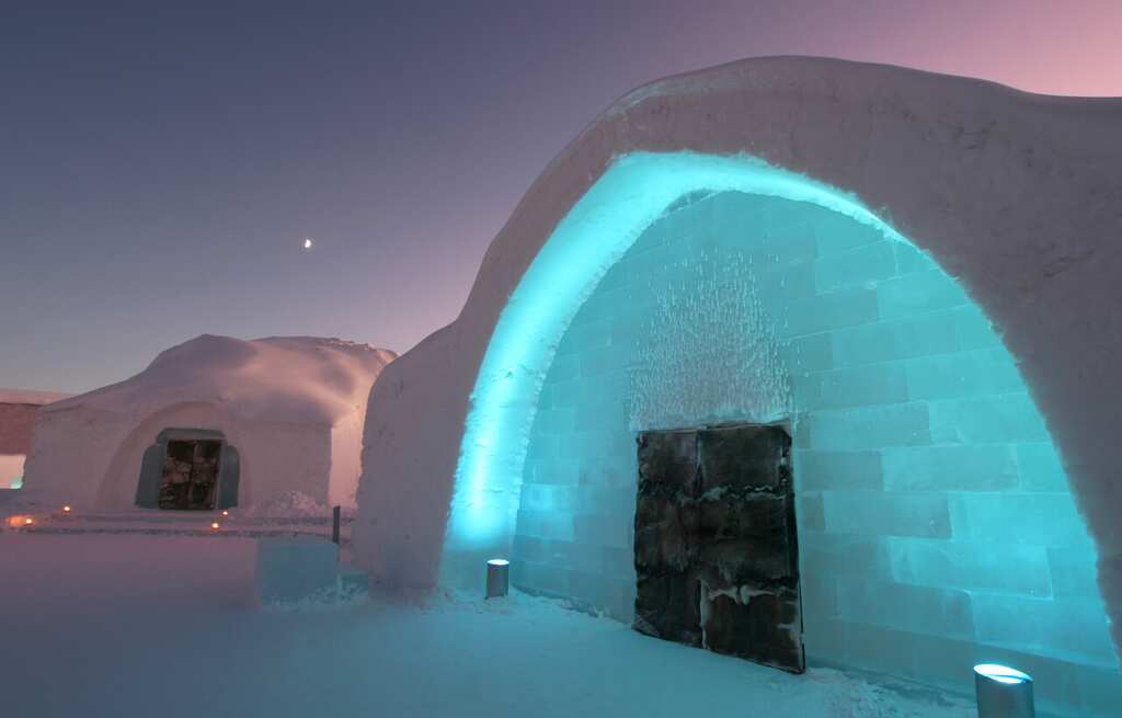Sweden: The 'ice hotel' is carved from snow and ice every year in winters