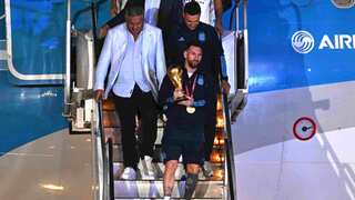 Argentina's World Cup heroes touch down in Buenos Aires ahead of the grand parade