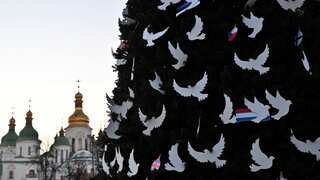 At the heart of Ukraine, a Christmas tree in a hideout