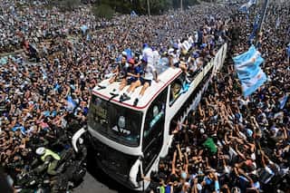 Argentina forced to abandon World Cup victory parade as millions choke the route