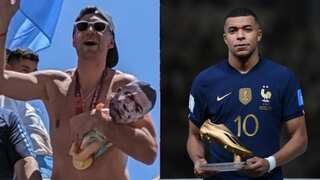 FEUDING! Emiliano Martinez continues to mock Kylian Mbappe, this time through a baby doll