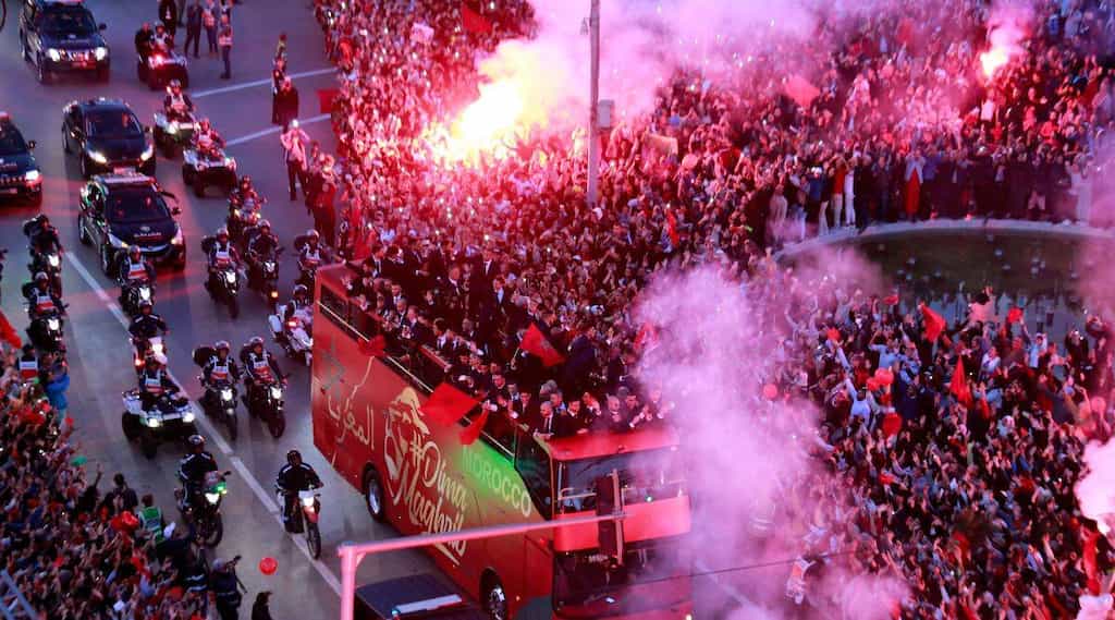 Moroccan team returns home to massive hero's welcome