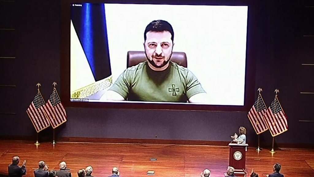 Zelensky addresses the US Congress, declares 'Ukraine is alive'