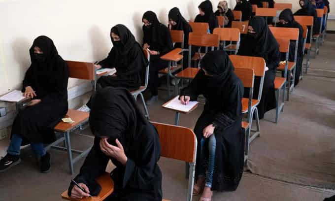 Watch | Taliban use water cannon on Afghan women opposing prohibition on university education